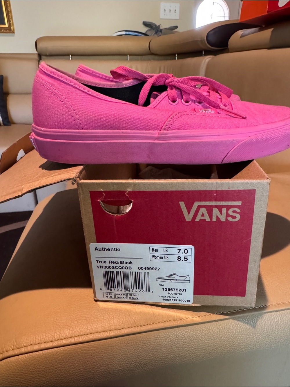 Vans Authentic Women's Pink Canvas Sneakers